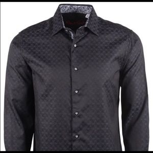 New Robert Graham Black Diamante Button Down 3XL